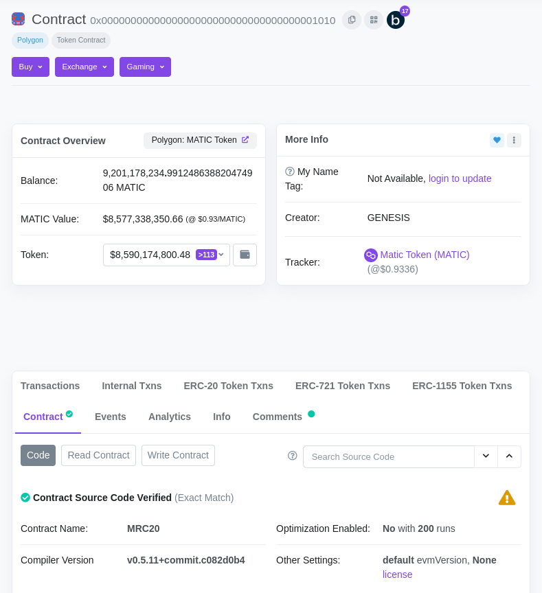 Polygon Smart Contract